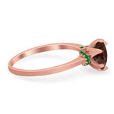 Art Deco Round Natural Stone Halo Ring