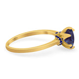 Art Deco Round Natural Stone Halo Ring