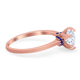Art Deco Round Natural Stone Halo Ring