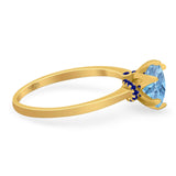 Art Deco Round Natural Stone Halo Ring