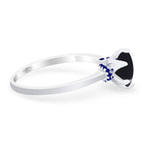 Art Deco Round Natural Stone Halo Ring