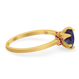 Art Deco Round Natural Stone Halo Ring