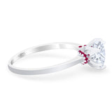 Art Deco Round Natural Stone Halo Ring