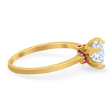 Art Deco Round Natural Stone Halo Ring
