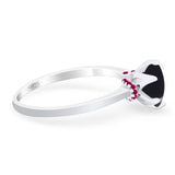 Art Deco Round Natural Stone Halo Ring