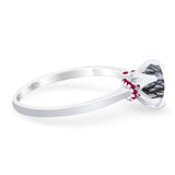 Art Deco Round Natural Stone Halo Ring