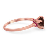 Art Deco Round Natural Stone Halo Ring