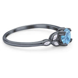 Art Deco Round Natural Stone Floral Ring