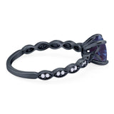 Vintage Style Round Natural Stone Ring