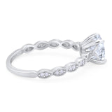 Vintage Style Round Natural Stone Ring