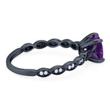 Vintage Style Round Natural Stone Ring