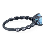 Vintage Style Round Natural Stone Ring