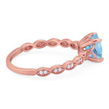 Vintage Style Round Natural Stone Ring