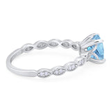 Vintage Style Round Natural Stone Ring