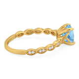 Vintage Style Round Natural Stone Ring