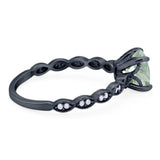 Vintage Style Round Natural Stone Ring