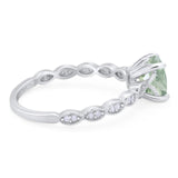 Vintage Style Round Natural Stone Ring