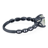 Vintage Style Round Natural Stone Ring