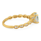 Vintage Style Round Natural Stone Ring