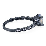 Vintage Style Round Natural Stone Ring