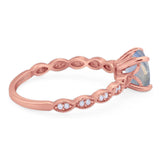 Vintage Style Round Natural Stone Ring