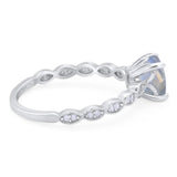 Vintage Style Round Natural Stone Ring