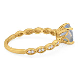 Vintage Style Round Natural Stone Ring