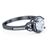 Art Deco Ring Round Natural Stone Beaded Ring