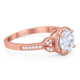 Art Deco Ring Round Natural Stone Beaded Ring