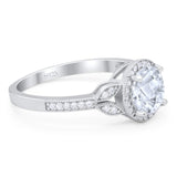 Art Deco Ring Round Natural Stone Beaded Ring