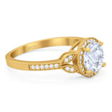 Art Deco Ring Round Natural Stone Beaded Ring