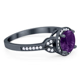 Art Deco Ring Round Natural Stone Beaded Ring