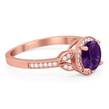 Art Deco Ring Round Natural Stone Beaded Ring