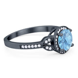 Art Deco Ring Round Natural Stone Beaded Ring