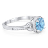 Art Deco Ring Round Natural Stone Beaded Ring