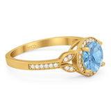 Art Deco Ring Round Natural Stone Beaded Ring