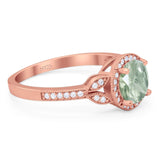 Art Deco Ring Round Natural Stone Beaded Ring