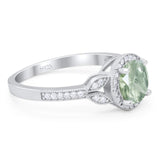 Art Deco Ring Round Natural Stone Beaded Ring