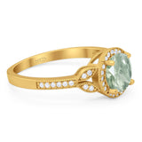 Art Deco Ring Round Natural Stone Beaded Ring