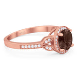 Art Deco Ring Round Natural Stone Beaded Ring