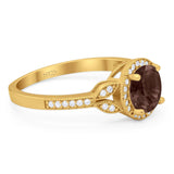 Art Deco Ring Round Natural Stone Beaded Ring