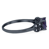 Art Deco Round Natural Stone Leaf Style Ring