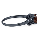 Art Deco Round Natural Stone Leaf Style Ring