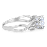 Art Deco Round Natural Stone Beaded Ring