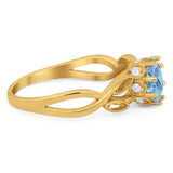 Art Deco Round Natural Stone Beaded Ring