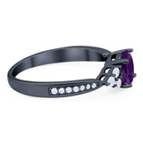 Vintage Style Round Natural Stone Ring