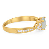 Vintage Style Round Natural Stone Ring