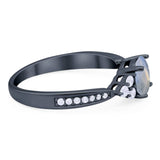 Vintage Style Round Natural Stone Ring