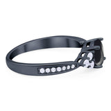 Vintage Style Round Natural Stone Ring