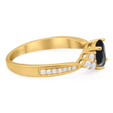 Vintage Style Round Natural Stone Ring